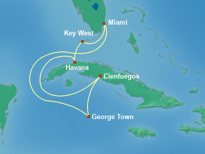 Cuba Cruise Itinerary Map