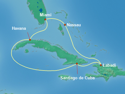 Caribbean Cruise Itinerary Map