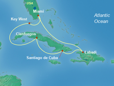 Cuba Cruise Itinerary Map