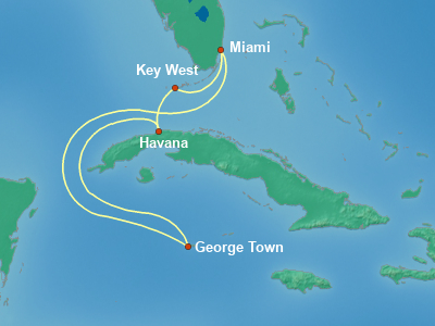 Caribbean Cruise Itinerary Map