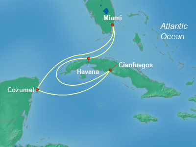 Cuba Cruise Itinerary Map