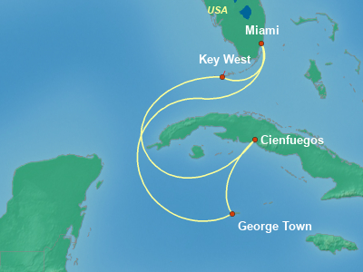 Caribbean Cruise Itinerary Map