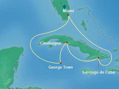Cuba Cruise Itinerary Map