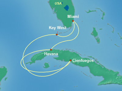 Cuba Cruise Itinerary Map