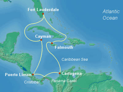 Caribbean Cruise Itinerary Map