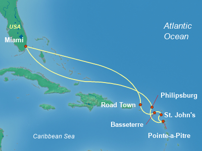Caribbean Cruise Itinerary Map