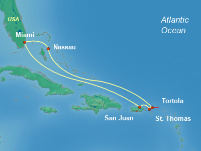 Caribbean Cruise Itinerary Map