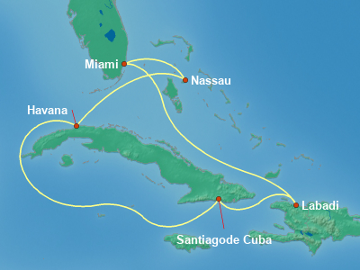 Caribbean Cruise Itinerary Map