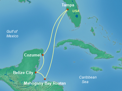 Caribbean Cruise Itinerary Map