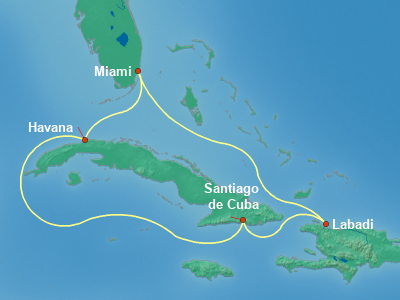 Caribbean Cruise Itinerary Map