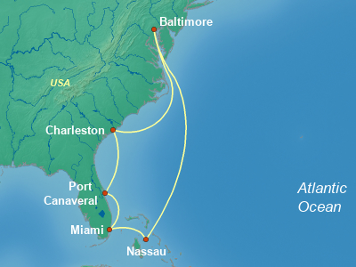 Bahamas Cruise Itinerary Map