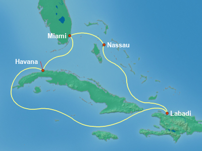 Caribbean Cruise Itinerary Map