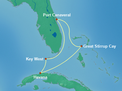 Cuba Cruise Itinerary Map