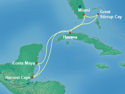 Caribbean Cruise Itinerary Map