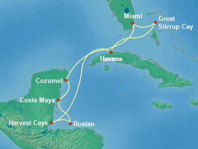 Caribbean Cruise Itinerary Map