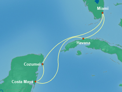 Caribbean Cruise Itinerary Map
