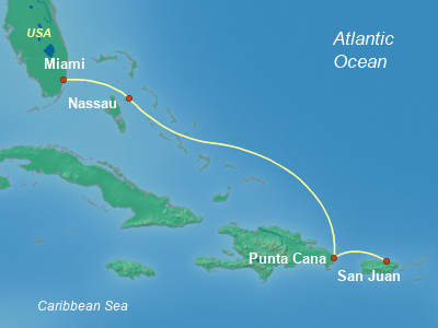 Bahamas Cruise Itinerary Map