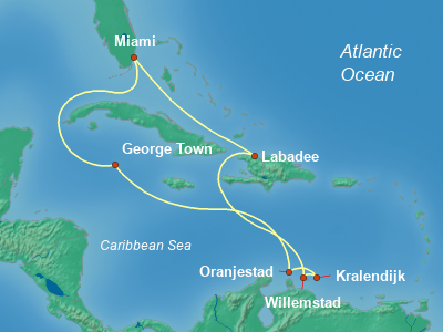 Caribbean Cruise Itinerary Map