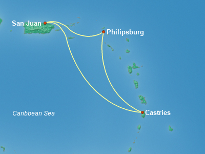 Caribbean Cruise Itinerary Map