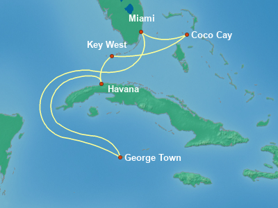 Cuba Cruise Itinerary Map
