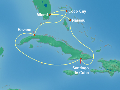 Caribbean Cruise Itinerary Map