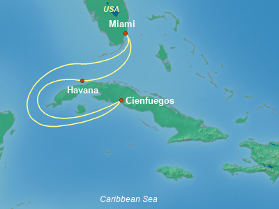 Cuba Cruise Itinerary Map