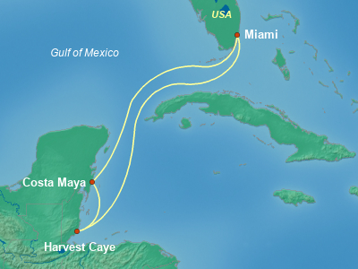 Caribbean Cruise Itinerary Map