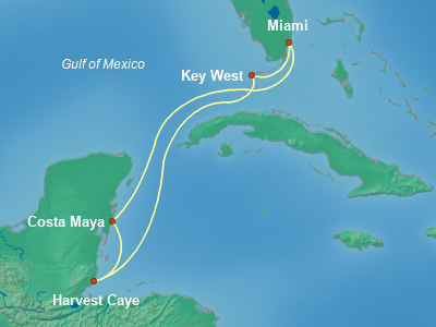 Caribbean Cruise Itinerary Map