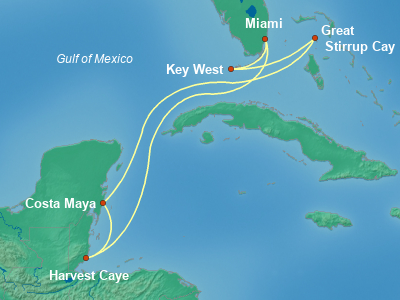 Caribbean Cruise Itinerary Map