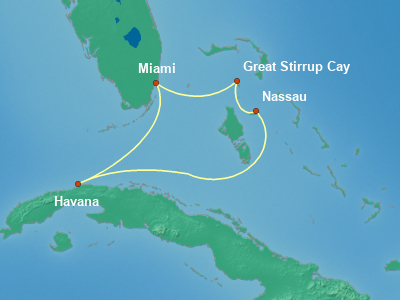 Bahamas Cruise Itinerary Map