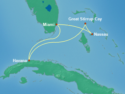 Bahamas Cruise Itinerary Map