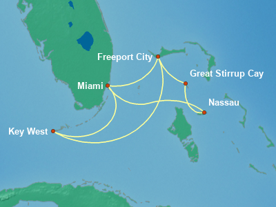 Bahamas Cruise Itinerary Map