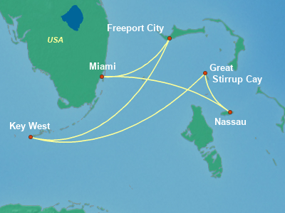 Bahamas Cruise Itinerary Map
