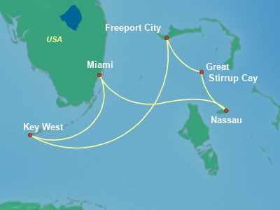 Bahamas Cruise Itinerary Map