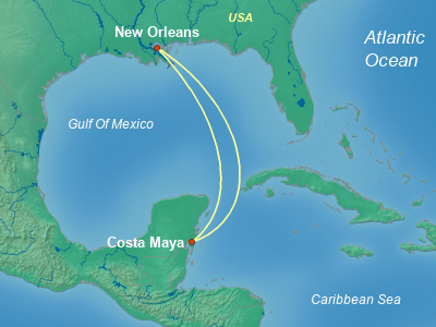 Caribbean Cruise Itinerary Map
