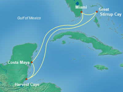 Caribbean Cruise Itinerary Map