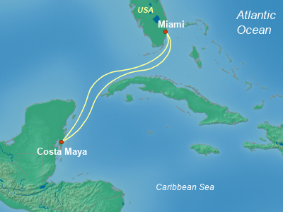 Caribbean Cruise Itinerary Map