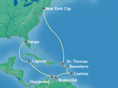 Caribbean Cruise Itinerary Map