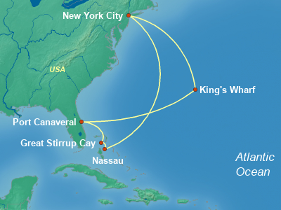 Bahamas Cruise Itinerary Map