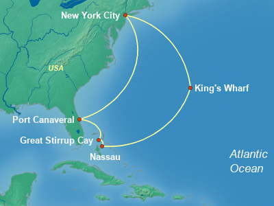 Bahamas Cruise Itinerary Map