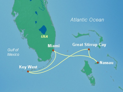 Bahamas Cruise Itinerary Map