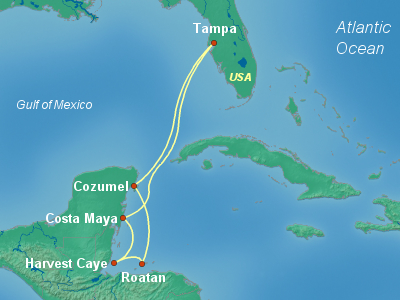 Caribbean Cruise Itinerary Map