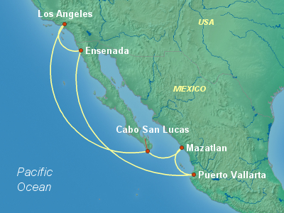 Mexico Cruise Itinerary Map