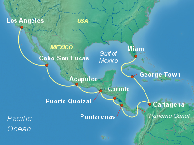 Mexico Cruise Itinerary Map