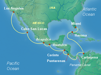 Mexico Cruise Itinerary Map
