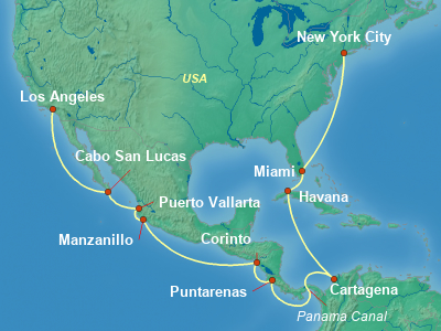 Mexico Cruise Itinerary Map
