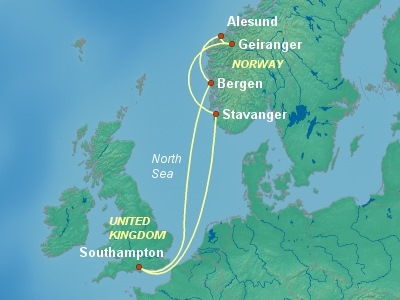Baltic, Russia Cruise Itinerary Map