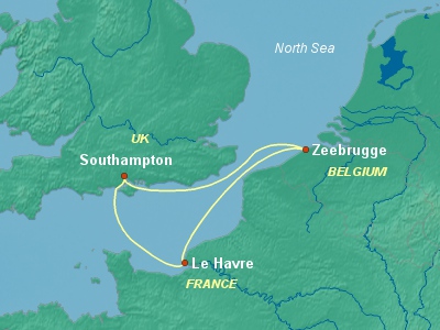 Europe Cruise Itinerary Map
