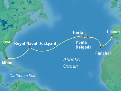Europe Cruise Itinerary Map