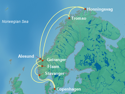Europe Cruise Itinerary Map